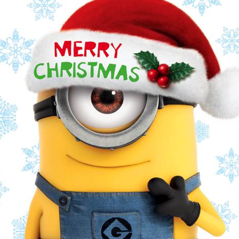 Minions Merry Christmas Square Christmas Card £1.85